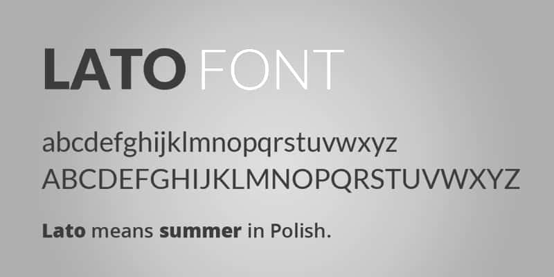 Lato1 - Jenis Font Terbaik Untuk Website